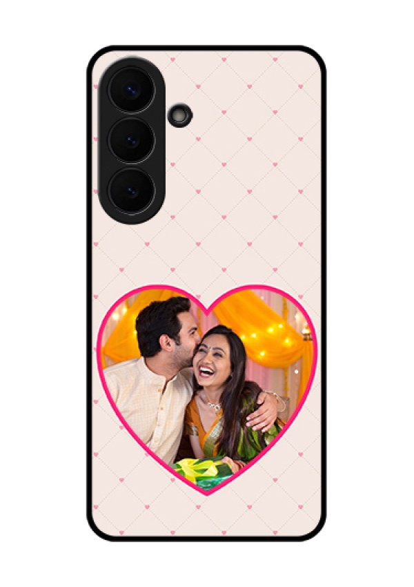 Samsung Galaxy S26 Plus 5G Custom Glass Phone Case - Heart Shape Design
