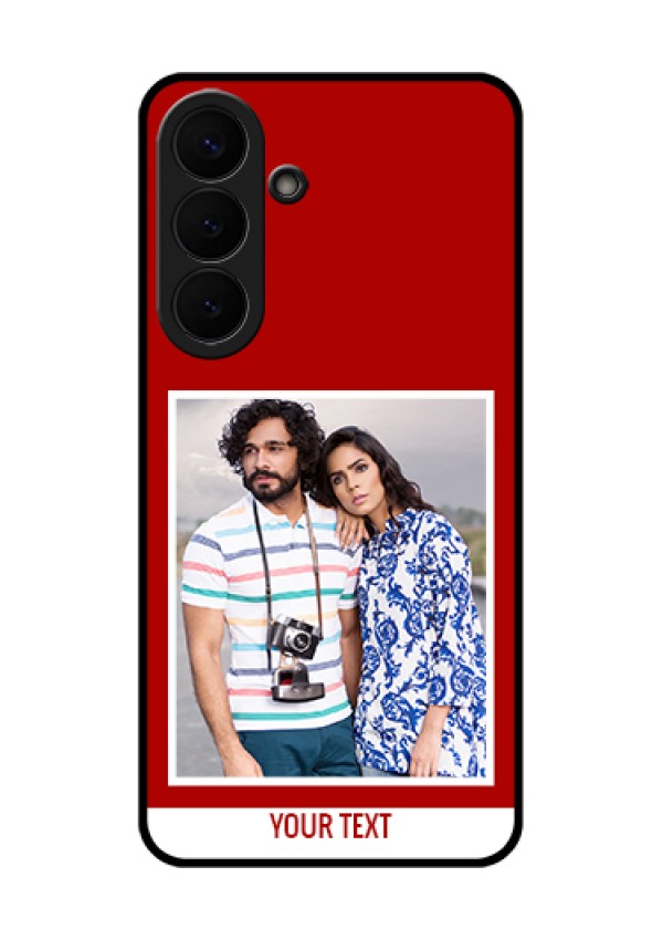 Samsung Galaxy S26 Plus 5G Custom Glass Phone Case - Red Color Design