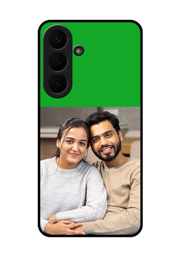 Samsung Galaxy S26 Plus 5G Custom Glass Phone Case - Green Pattern Design