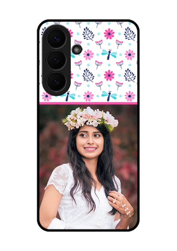 Samsung Galaxy S26 Plus 5G Custom Glass Phone Case - Colorful Flower Design