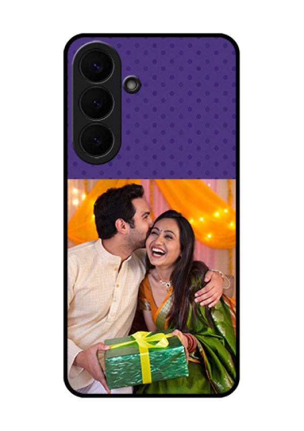 Samsung Galaxy S26 Plus 5G Custom Glass Phone Case - Violet Colored Pattern Design