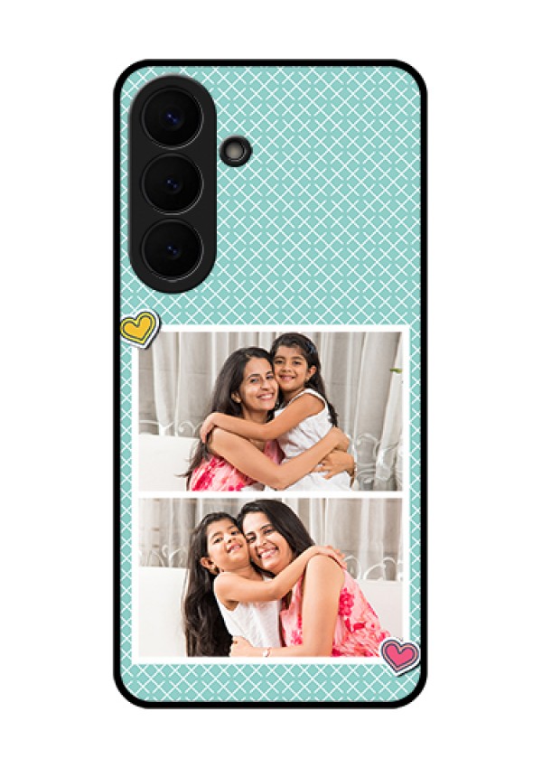 Samsung Galaxy S26 Plus 5G Custom Glass Phone Case - 2 Image Holder With Pattern Design