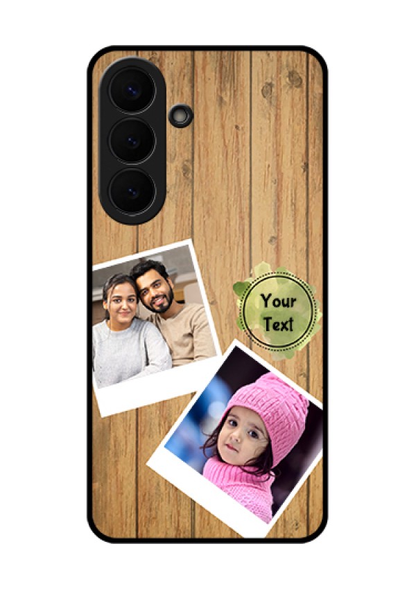 Samsung Galaxy S26 Plus 5G Custom Glass Phone Case - Wooden Texture Design
