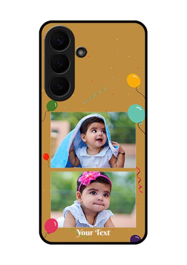 Samsung Galaxy S26 Plus 5G Custom Glass Phone Case - Image Holder With Birthday Celebrations Design