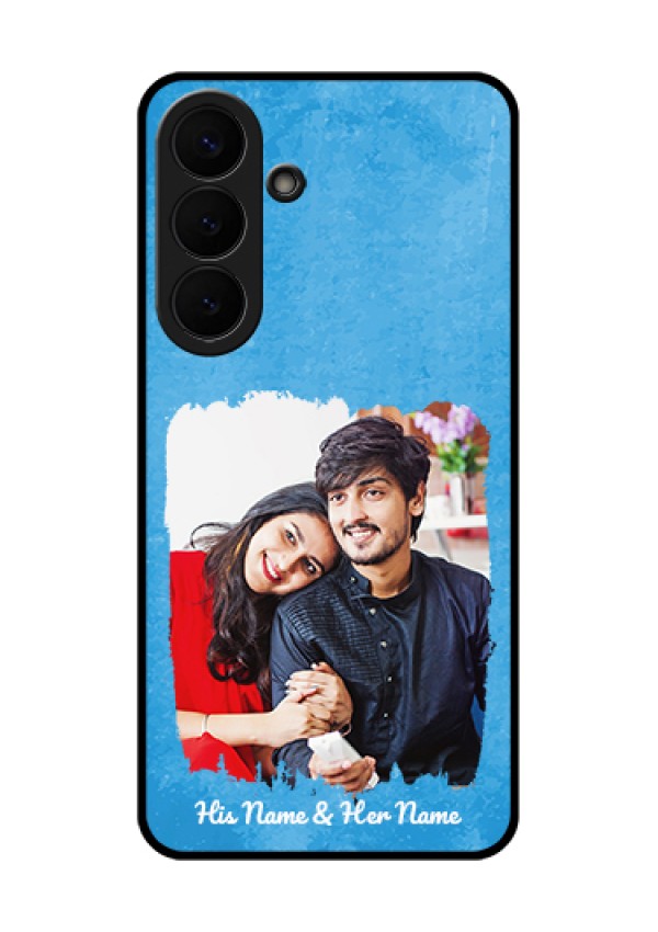 Samsung Galaxy S26 Plus 5G Custom Glass Phone Case - Blue Color Vintage Design