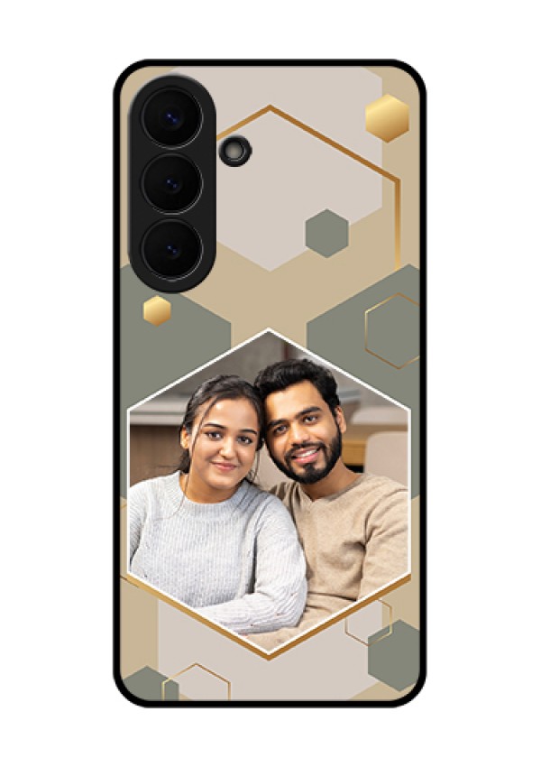 Samsung Galaxy S26 Plus 5G Custom Glass Phone Case - Stylish Hexagon Pattern Design