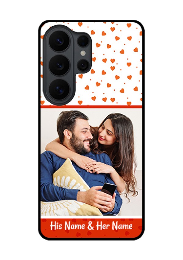 Samsung Galaxy S26 Ultra 5G Custom Glass Phone Case - Orange Love Symbol Design