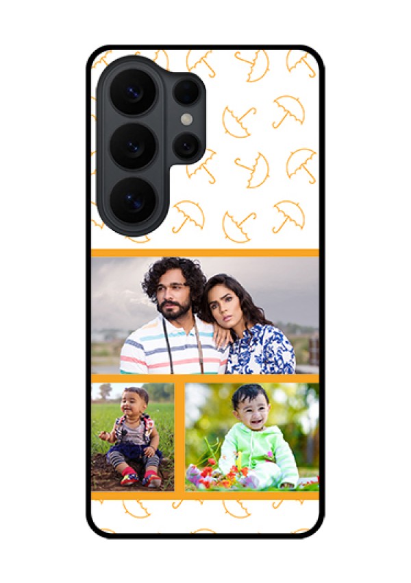 Samsung Galaxy S26 Ultra 5G Custom Glass Phone Case - Yellow Pattern Design