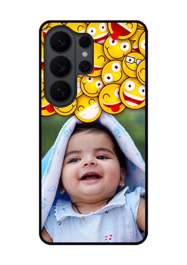 Samsung Galaxy S26 Ultra 5G Custom Glass Phone Case - With Smiley Emoji Design