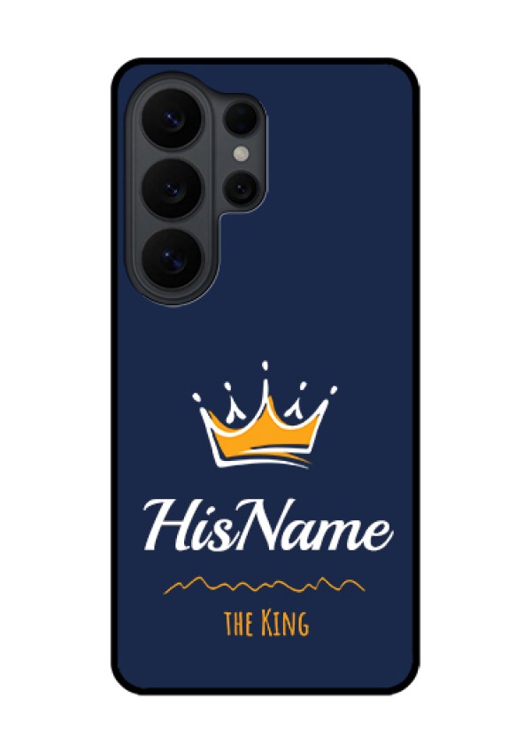 Samsung Galaxy S26 Ultra 5G Custom Glass Phone Case - King With Name Design
