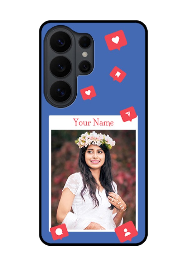 Samsung Galaxy S26 Ultra 5G Custom Glass Phone Case - Like Share And Comment Design