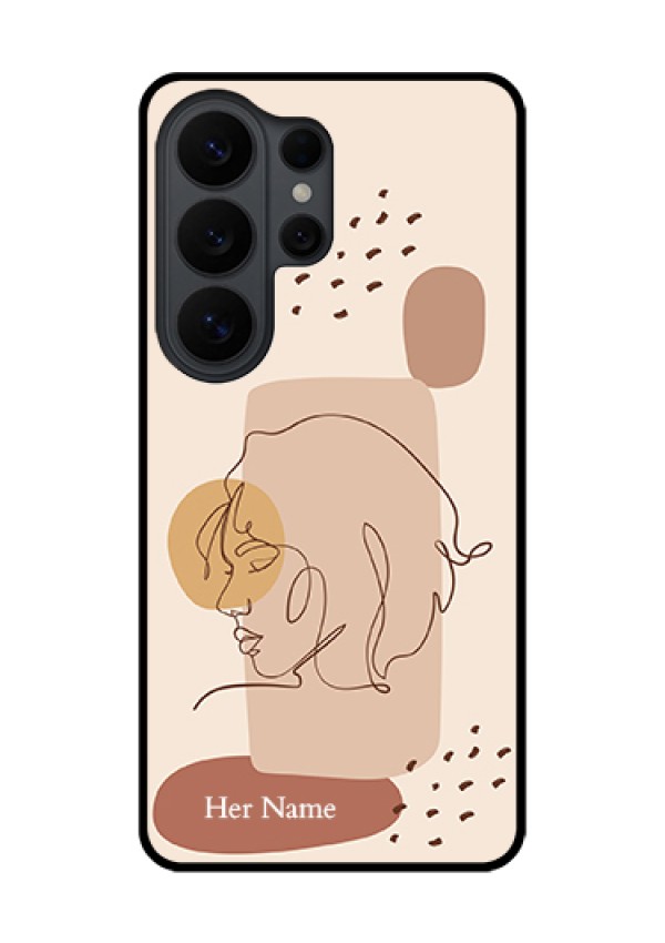 Samsung Galaxy S26 Ultra 5G Custom Glass Phone Case - Calm Woman Line Art Design
