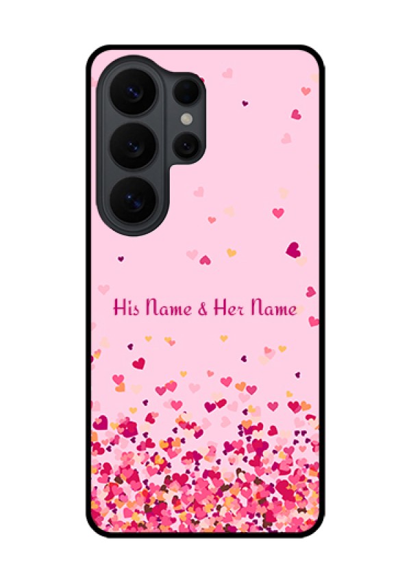 Samsung Galaxy S26 Ultra 5G Custom Glass Phone Case - Floating Hearts Design