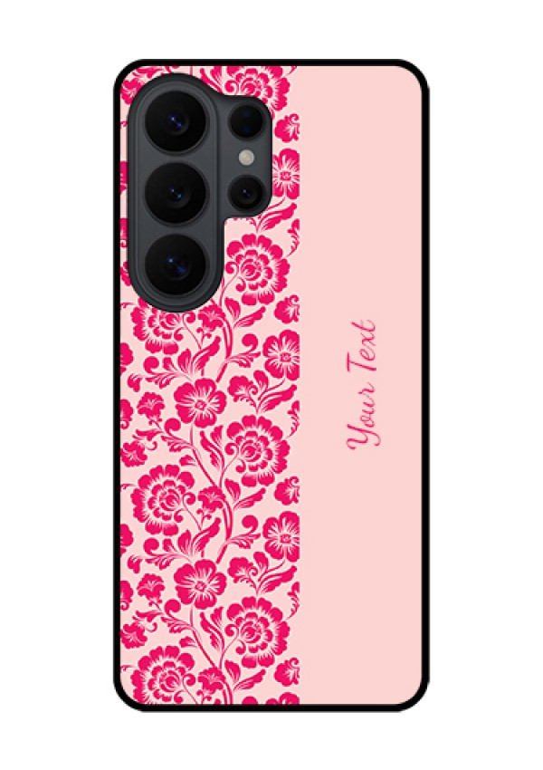 Samsung Galaxy S26 Ultra 5G Custom Glass Phone Case - Attractive Floral Pattern Design