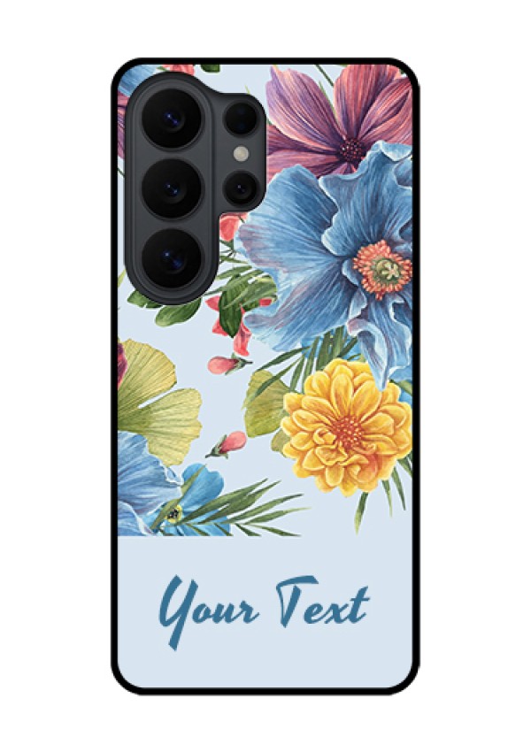 Samsung Galaxy S26 Ultra 5G Custom Glass Phone Case - Stunning Watercolored Flowers Painting Design