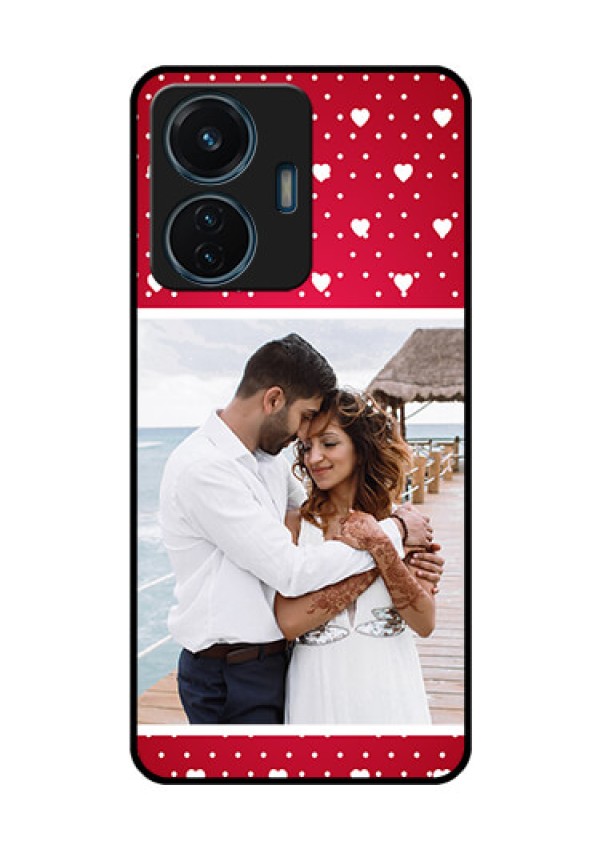 Vivo T1 44w 4G Photo Printing on Glass Case - Hearts Mobile Case Design