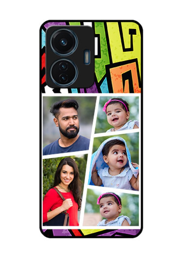 Vivo T1 44w 4G Custom Glass Phone Case - Graffiti pattern Design