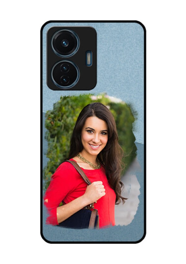 Vivo T1 44w 4G Custom Glass Mobile Case - Grunge Line Art Design
