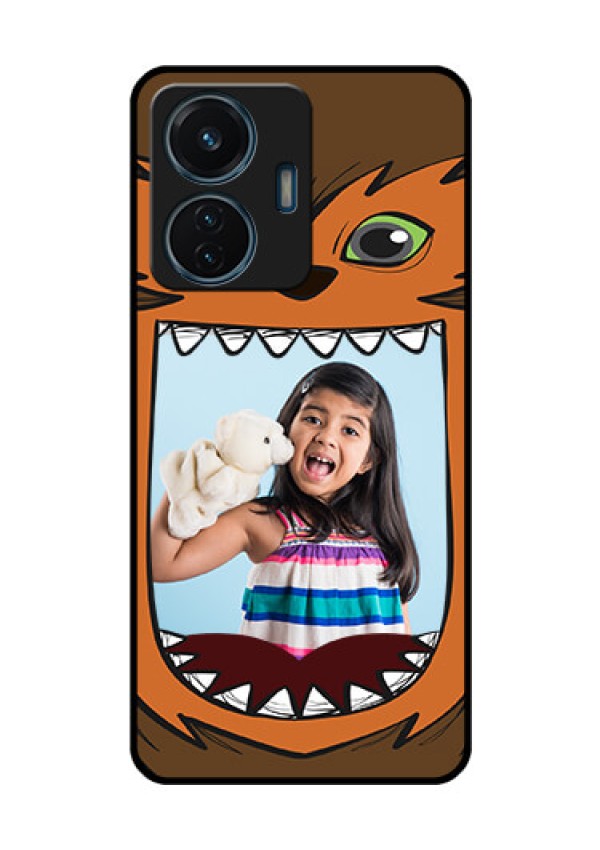 Vivo T1 44w 4G Photo Printing on Glass Case - Owl Monster Back Case Design