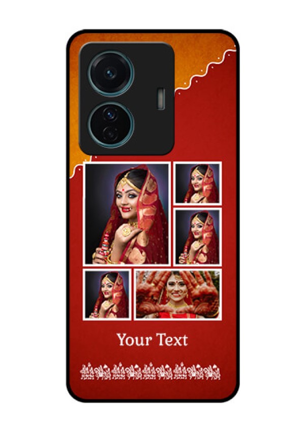 Vivo T1 Pro 5G Personalized Glass Phone Case - Wedding Pic Upload Design