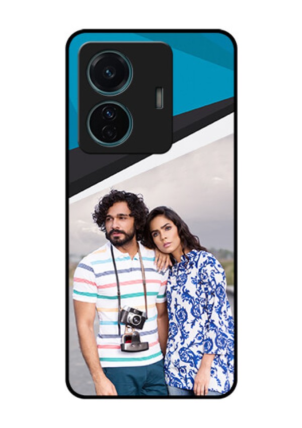 Vivo T1 Pro 5G Photo Printing on Glass Case - Simple Pattern Photo Upload Design