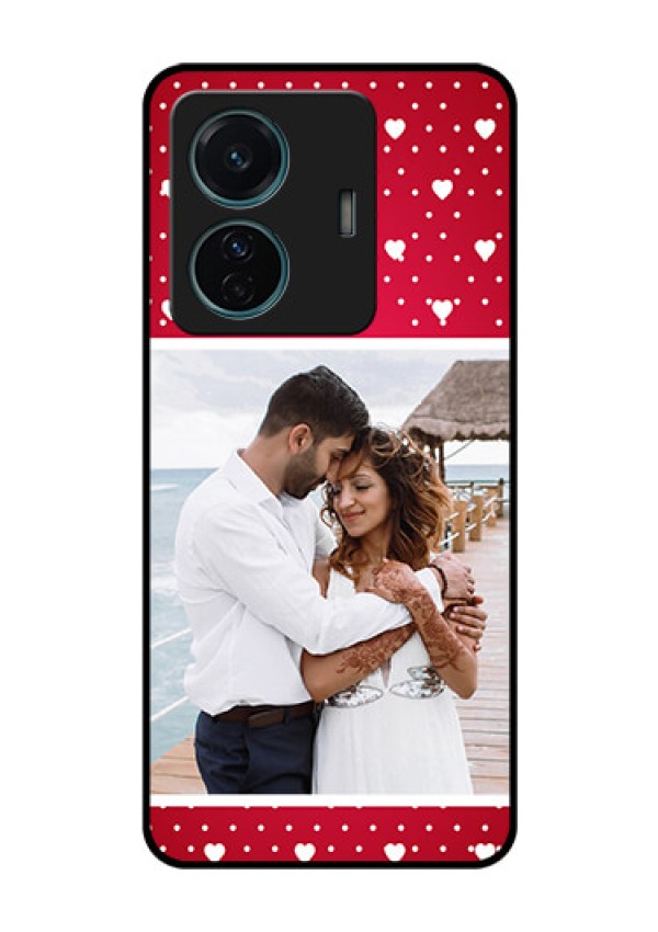 Vivo T1 Pro 5G Photo Printing on Glass Case - Hearts Mobile Case Design