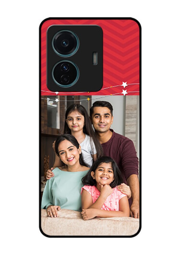 Vivo T1 Pro 5G Personalized Glass Phone Case - Happy Family Design