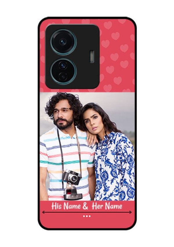 Vivo T1 Pro 5G Photo Printing on Glass Case - Simple Love Design