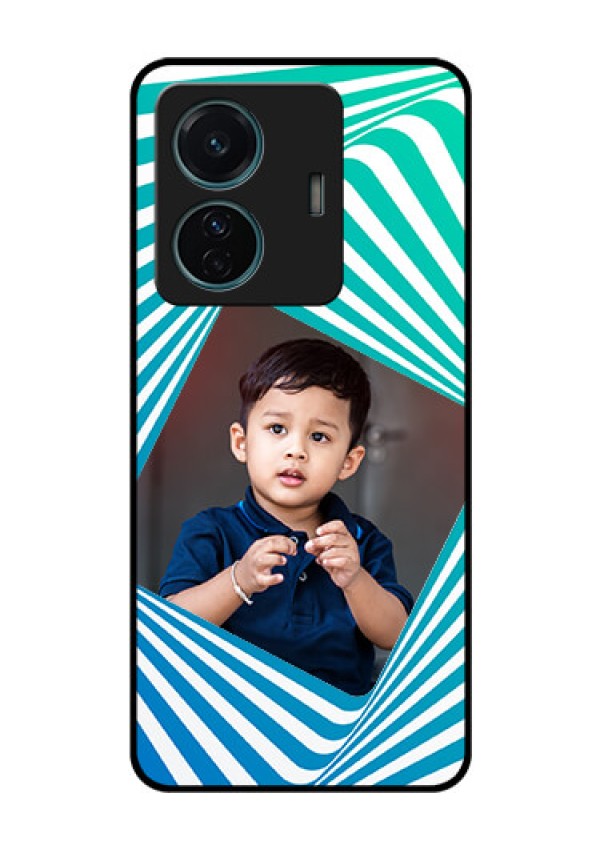 Vivo T1 Pro 5G Personalized Glass Phone Case - Abstract Spiral Design