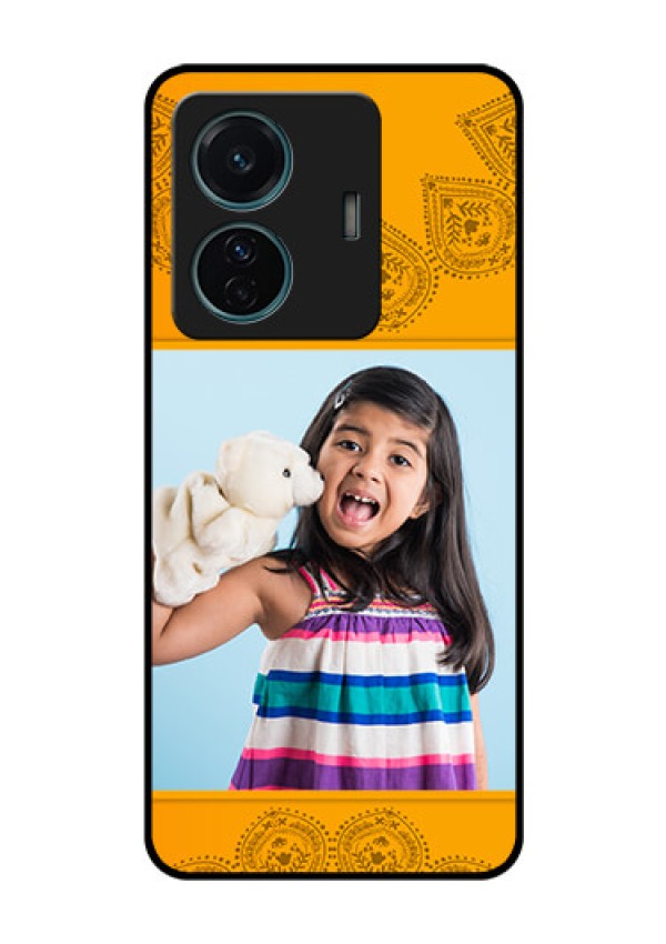 Vivo T1 Pro 5G Personalized Glass Phone Case - Photo Wedding Design
