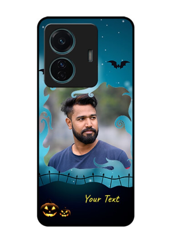 Vivo T1 Pro 5G Custom Glass Phone Case - Halloween frame design
