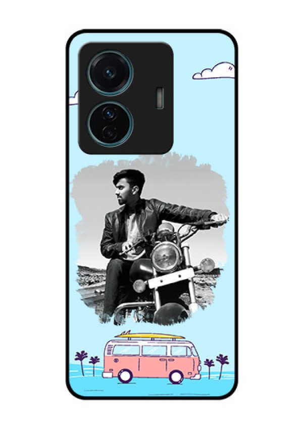 Vivo T1 Pro 5G Photo Printing on Glass Case - Travel & Adventure Design