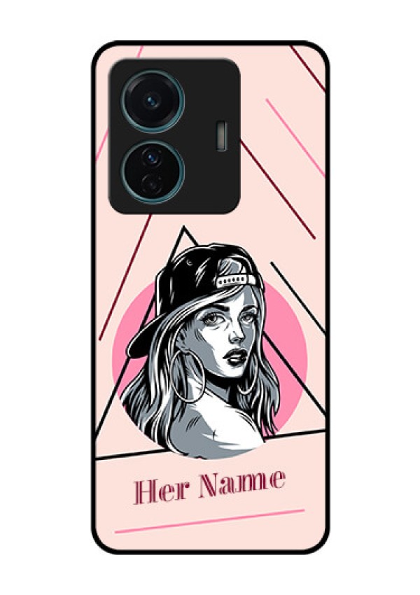 Vivo T1 Pro 5G Personalized Glass Phone Case - Rockstar Girl Design