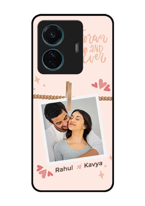 Vivo T1 Pro 5G Custom Glass Phone Case - Forever and ever love Design
