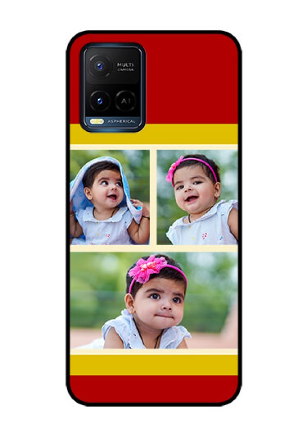 Vivo T1X Custom Glass Mobile Case - Multiple Pic Upload Design