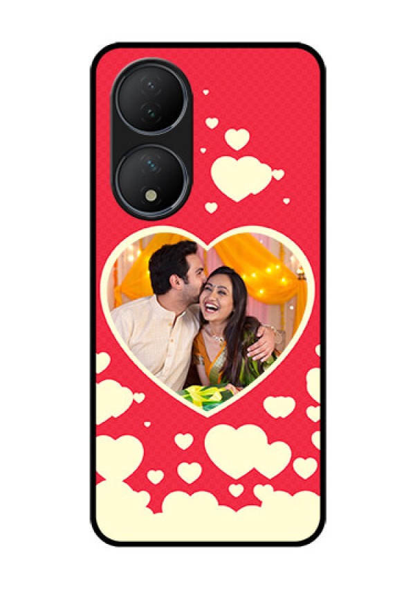 Vivo T2 5G Custom Glass Mobile Case - Love Symbols Phone Cover Design