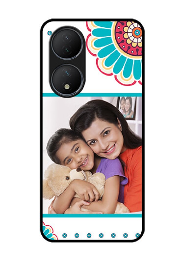 Vivo T2 5G Custom Glass Phone Case - Flower Design