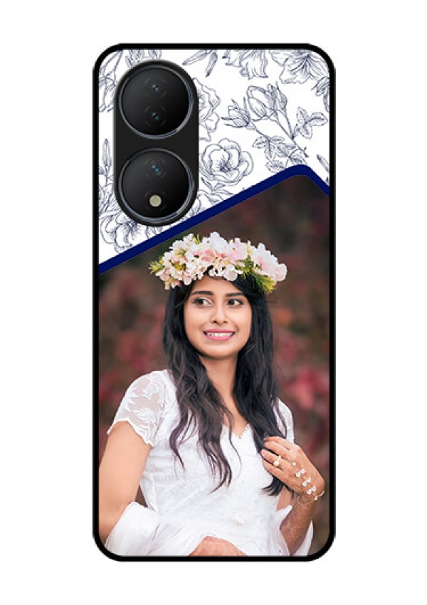 Vivo T2 5G Personalized Glass Phone Case - Premium Floral Design
