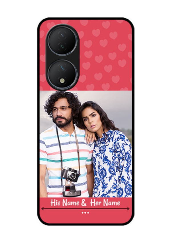 Vivo T2 5G Photo Printing on Glass Case - Simple Love Design