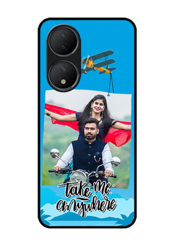 Vivo T2 5G Custom Glass Mobile Case - Traveller Design