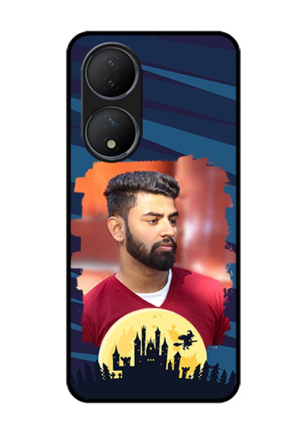 Vivo T2 5G Photo Printing on Glass Case - Halloween Witch Design