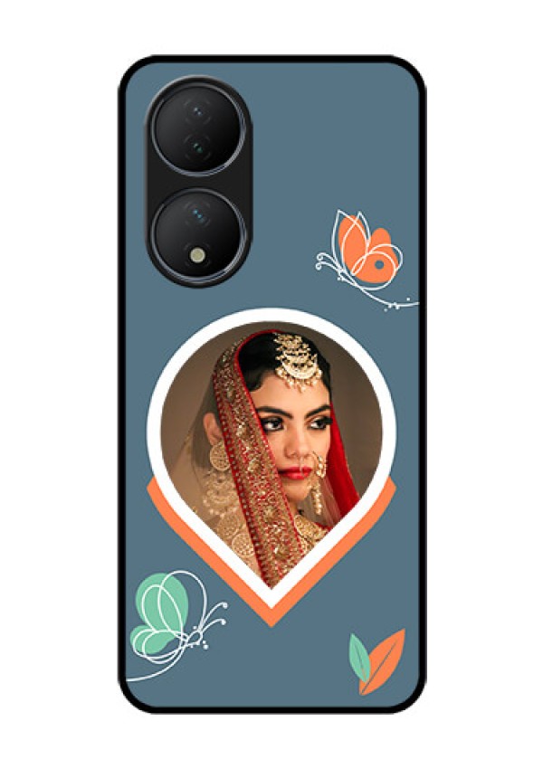 Vivo T2 5G Custom Glass Mobile Case - Droplet Butterflies Design
