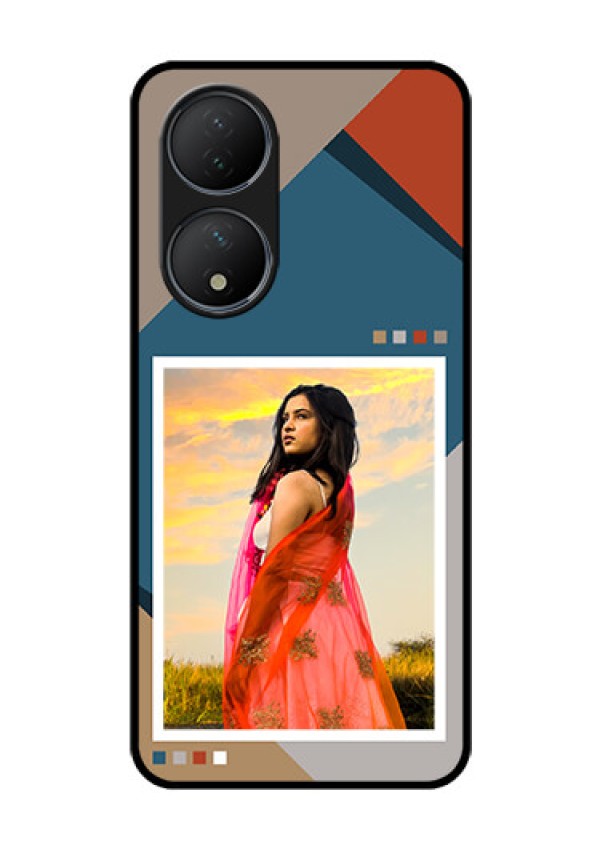 Vivo T2 5G Personalized Glass Phone Case - Retro color pallet Design