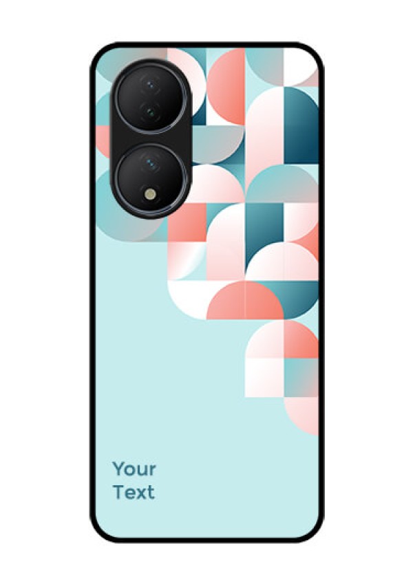 Vivo T2 5G Custom Glass Phone Case - Stylish Semi-circle Pattern Design