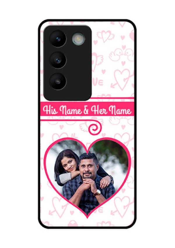 Vivo T3 5G Custom Glass Phone CaseHeart Shape Love Design