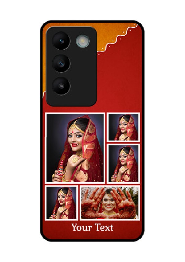 Vivo T3 5G Custom Glass Phone CaseWedding Pic Upload Design