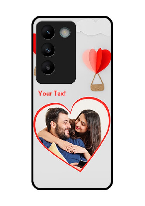 Vivo T3 5G Custom Glass Phone CaseParachute Love Design