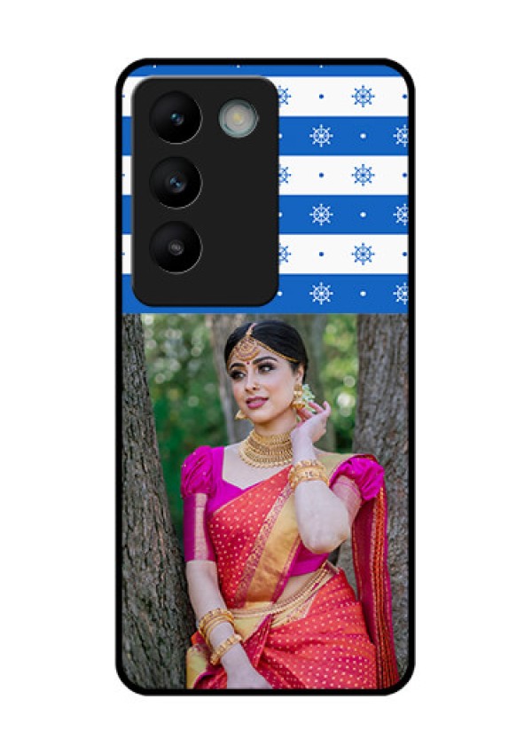 Vivo T3 5G Custom Glass Phone CaseSnow Pattern Design