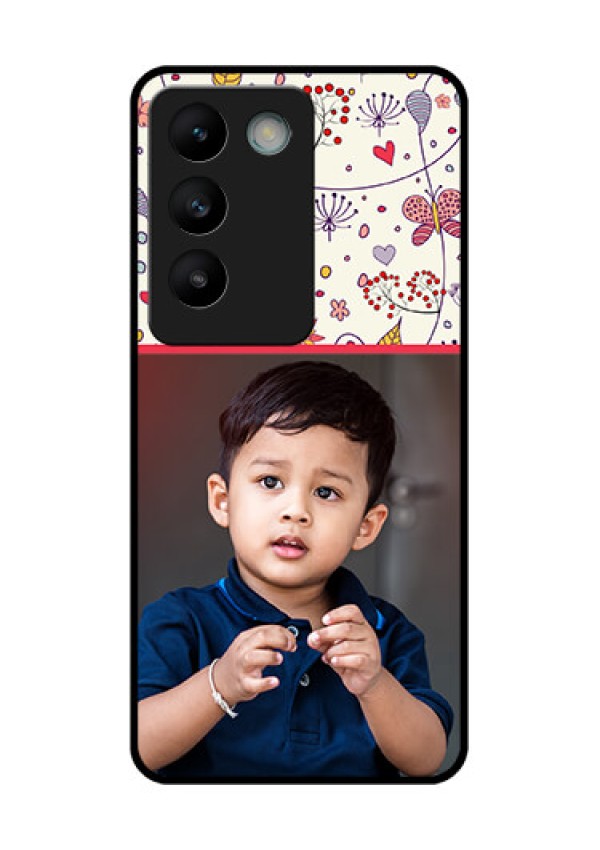 Vivo T3 5G Custom Glass Phone CasePremium Floral Design