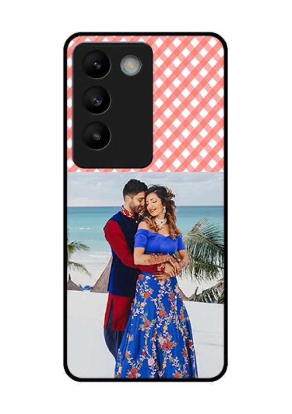 Vivo T3 5G Custom Glass Phone CasePink Pattern Design